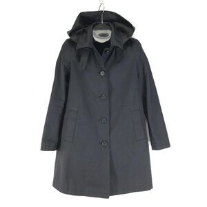 Lauren Ralph Lauren Hooded A-Line Raincoat Women's XS Black Travel Outdoor